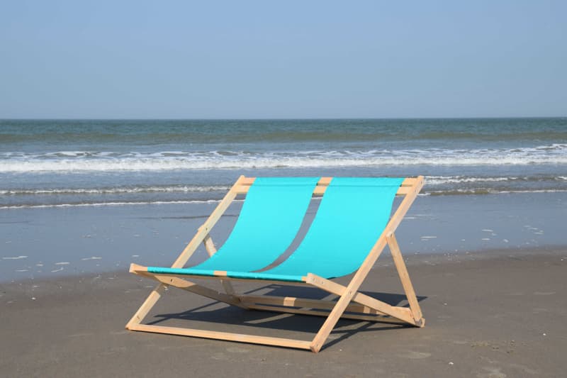 2 persoons strandstoel turquoise