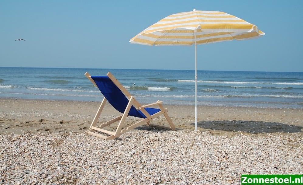 Nationale volkstelling Fahrenheit Bepalen Sterke houten strandstoelen met bedrukking | Zonnestoel.nl